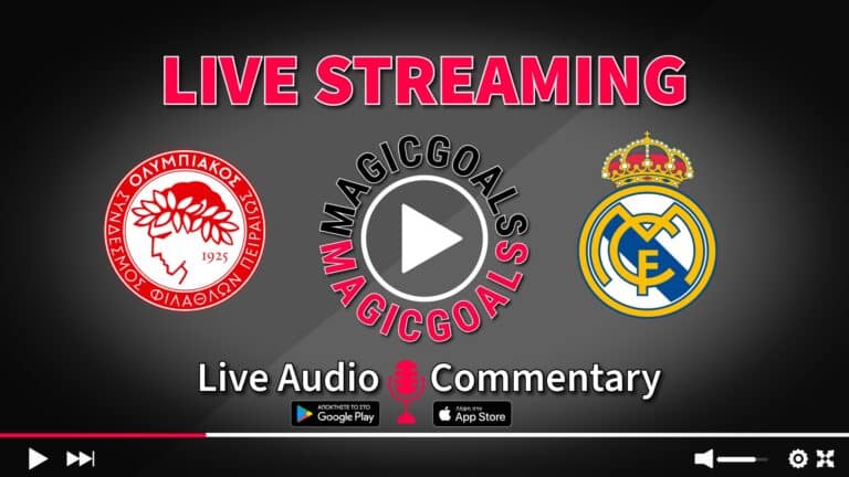 Ολυμπιακός - Ρεάλ Μαδρίτης Live Streaming Κανάλι και Audio